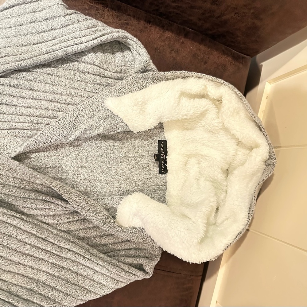 New Almost Famous Gray Hooded Cardigan